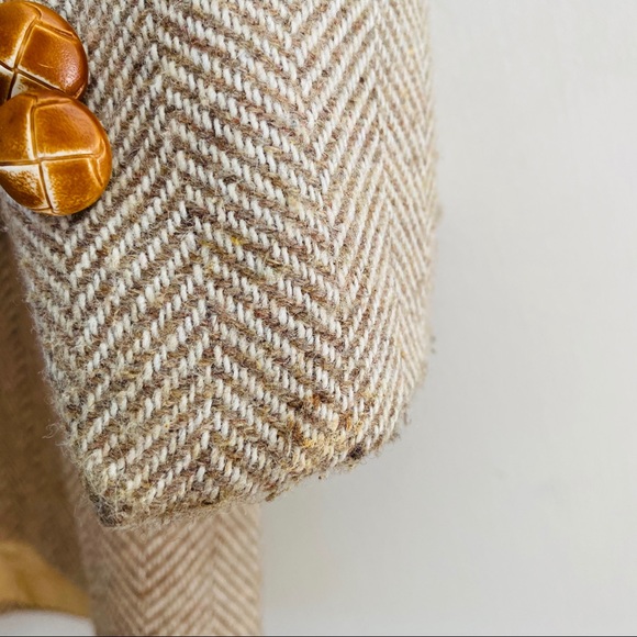 Vintage Wool Herringbone Elbow Padded Blazer - Picture 8 of 8